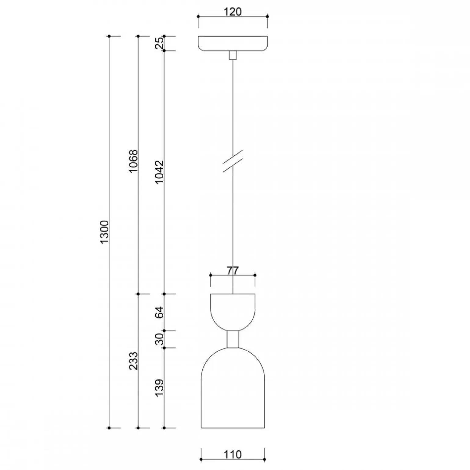 SUPURU beżowa sufitowa lampa wisząca z czarną rurką (SUA1210P0) - Ummo