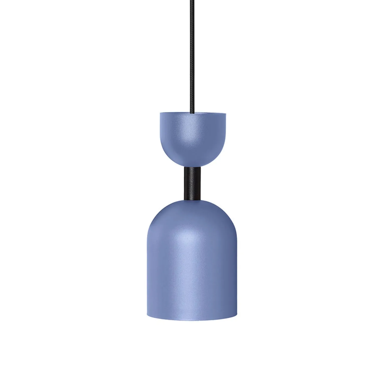 SUPURU niebieska sufitowa lampa wisząca z czarną rurką (SUA129P0) - Ummo