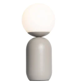 Szklana lampa stołowa NOTTI Nordlux E14 25W Metal Szary