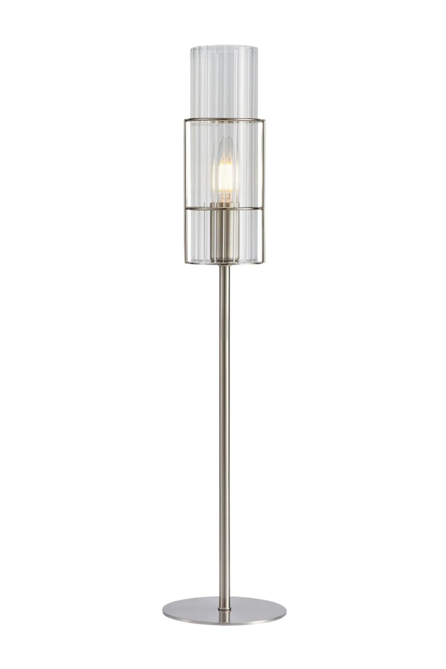 TUBO Table 1L 65cm Satin Nickel/Clear (108558) Markslojd