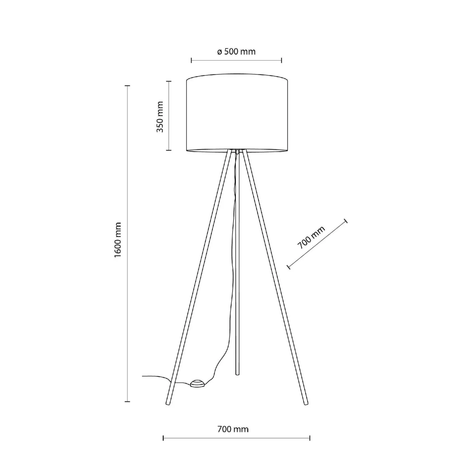 UMBERTO BROWN GOLD LAMPA PODŁOGOWA 1 (16032) - TK Lighting