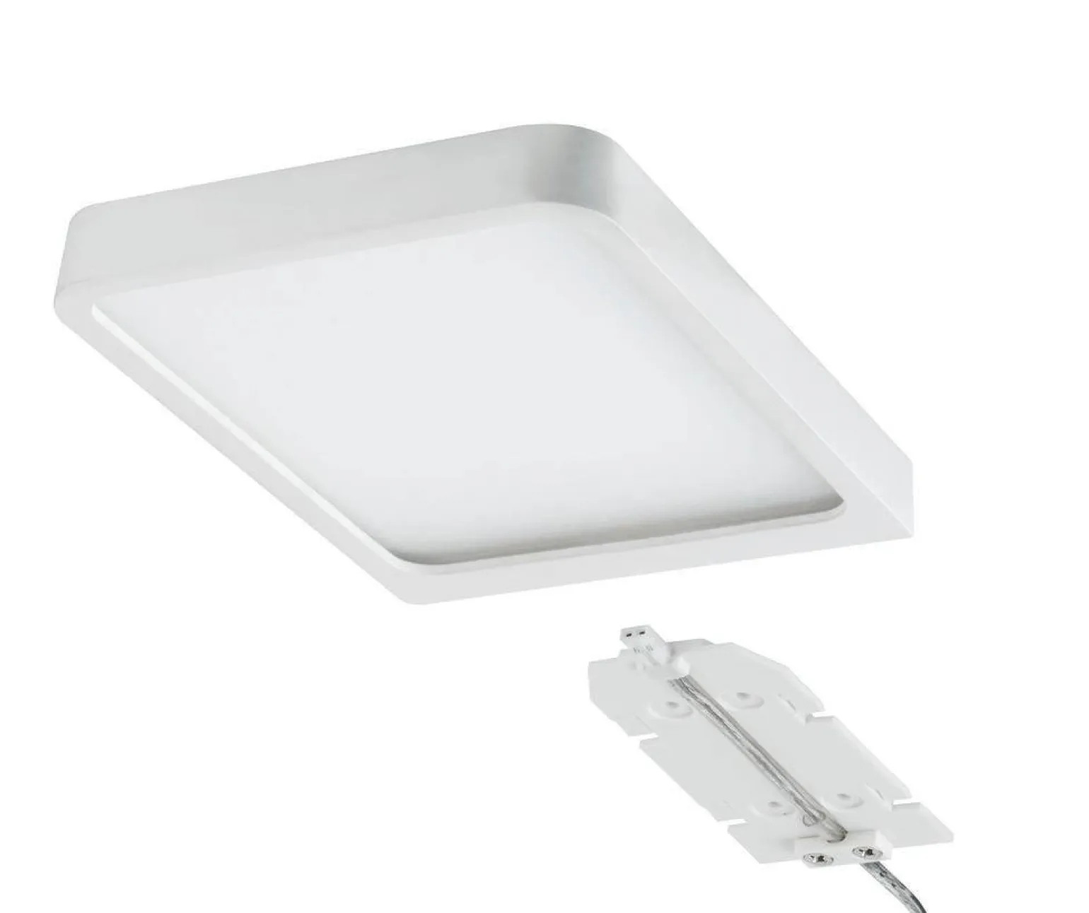 Vane LED oprawy meblowe kwadratowe 2x8W 15VA 230/12V 105x140mm Biały Mat/Aluminium (PL93583) - PAULMANN