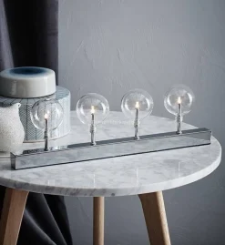 Świecznik skandynawski JUNIOR Metal candlestick 4 szklane kule (704451) MARKSLOJD