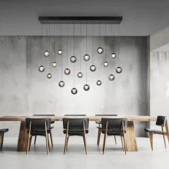 Wisząca lampa na pilota, z regulacją światła i wysokości PURE POPUP SZARA (2589-15) - Paul Neuhaus