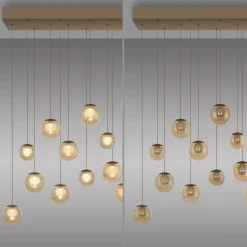 Wisząca lampa na pilota, z regulacją światła i wysokości PURE POPUP BRĄZOWA (2590-97) - Paul Neuhaus