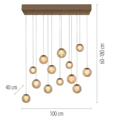 Wisząca lampa na pilota, z regulacją światła i wysokości PURE POPUP BRĄZOWA (2590-97) - Paul Neuhaus