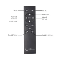 Wisząca lampa na pilota, z regulacją światła i wysokości PURE POPUP SZARA (2590-15) - Paul Neuhaus