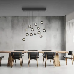 Wisząca lampa na pilota, z regulacją światła i wysokości PURE POPUP SZARA (2590-15) - Paul Neuhaus