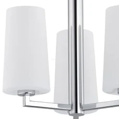 żyrandol 3 pł. CAMELOT chromowany stelaż, białe klosze klosze ARGON 1224 - żyrandol