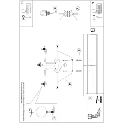 Żyrandol ASTRAL 3 biały (SL.1659) - Sollux Lighting