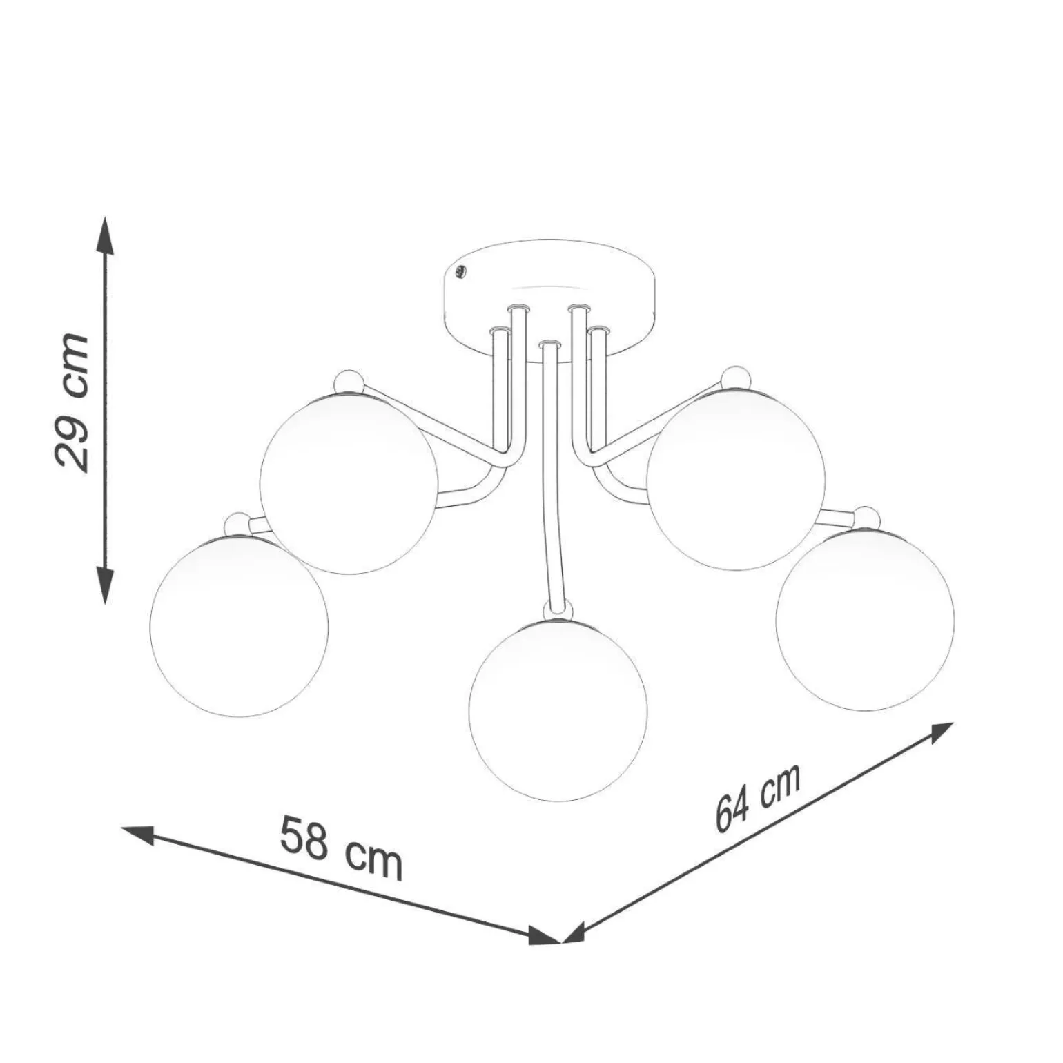 Żyrandol ASTRAL 5 biały (SL.1660) - Sollux Lighting