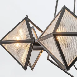 Żyrandol Cairo - 8 źródeł światła - Miejski brąz (QN-CAIRO8-UBZ-CR) - Quintiesse