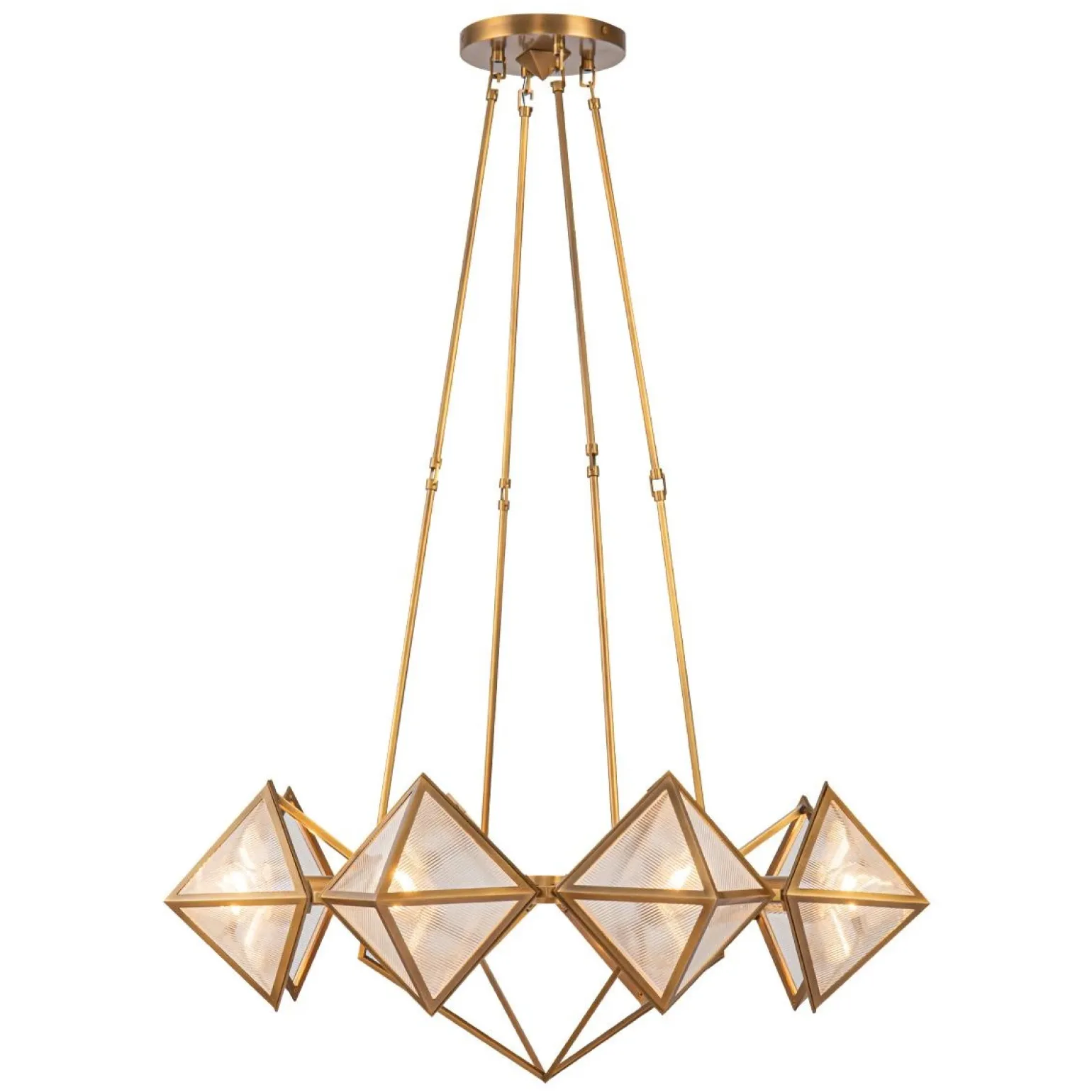 Żyrandol Cairo - 8 źródeł światła - Vintage mosiądz (QN-CAIRO8-VBS-CR) - Quintiesse
