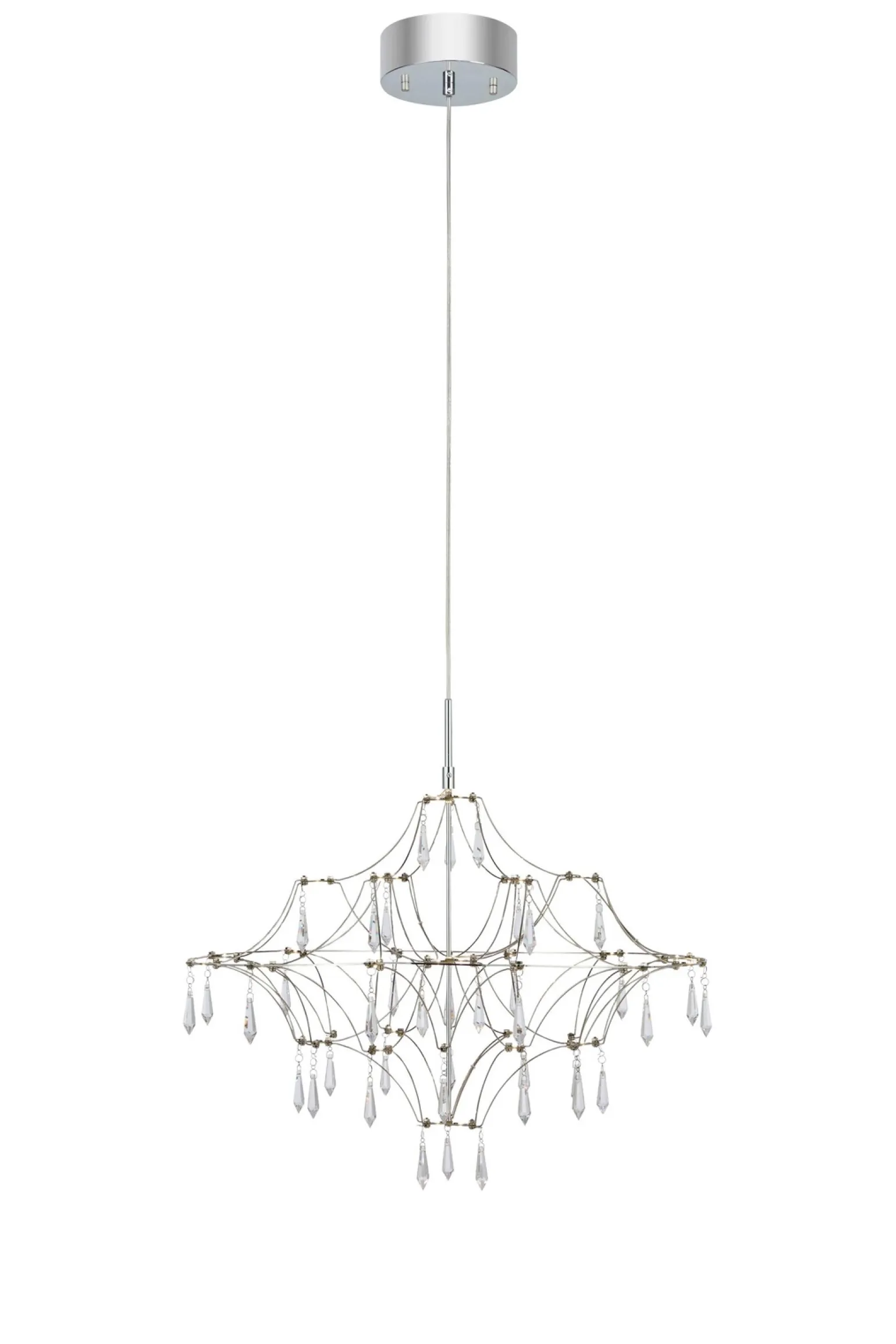 Żyrandol EFESOS 60cm Steel/Clear (108869) Markslojd