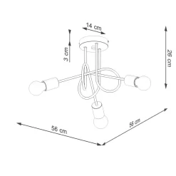 Żyrandol EMBER 3 biały (SL.1474) - Sollux Lighting