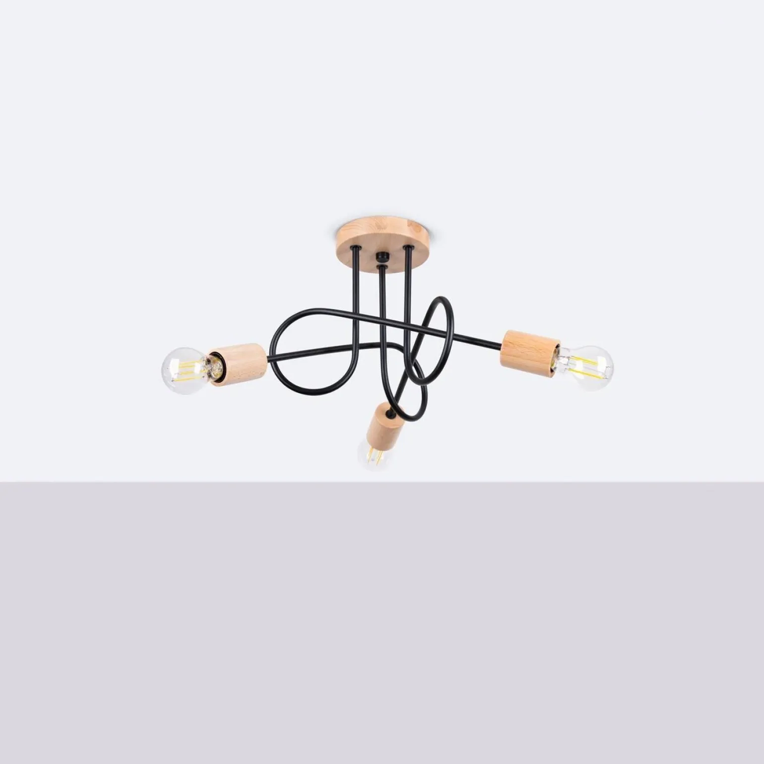 Żyrandol EMBER 3 czarny (SL.1477) - Sollux Lighting