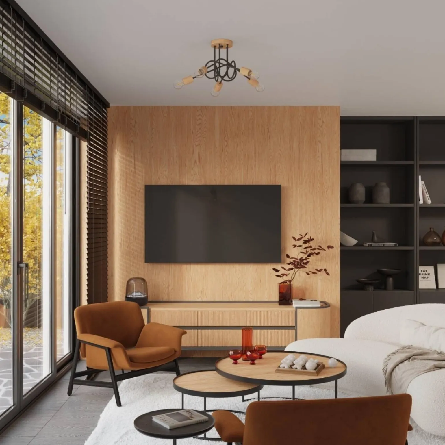 Żyrandol EMBER 5 czarny (SL.1478) - Sollux Lighting