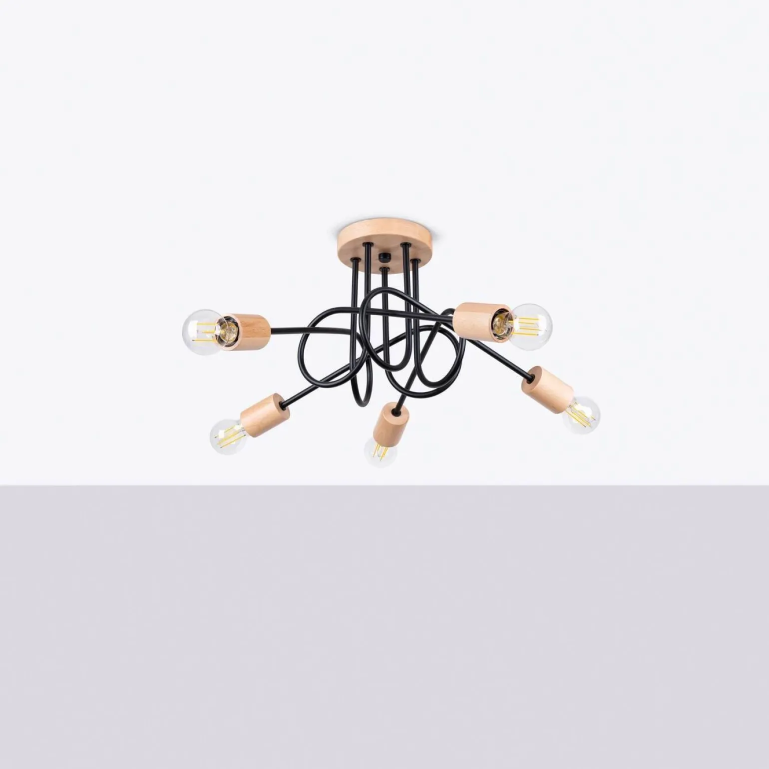 Żyrandol EMBER 5 czarny (SL.1478) - Sollux Lighting