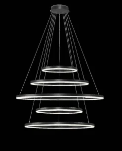 Żyrandol HALO PENDANT 150+120+100+80+60 czarny (AZ5351) - Azzardo