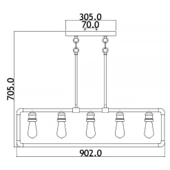 Żyrandol Imahn (KL-IMAHN-ISLE) - Elstead Lighting