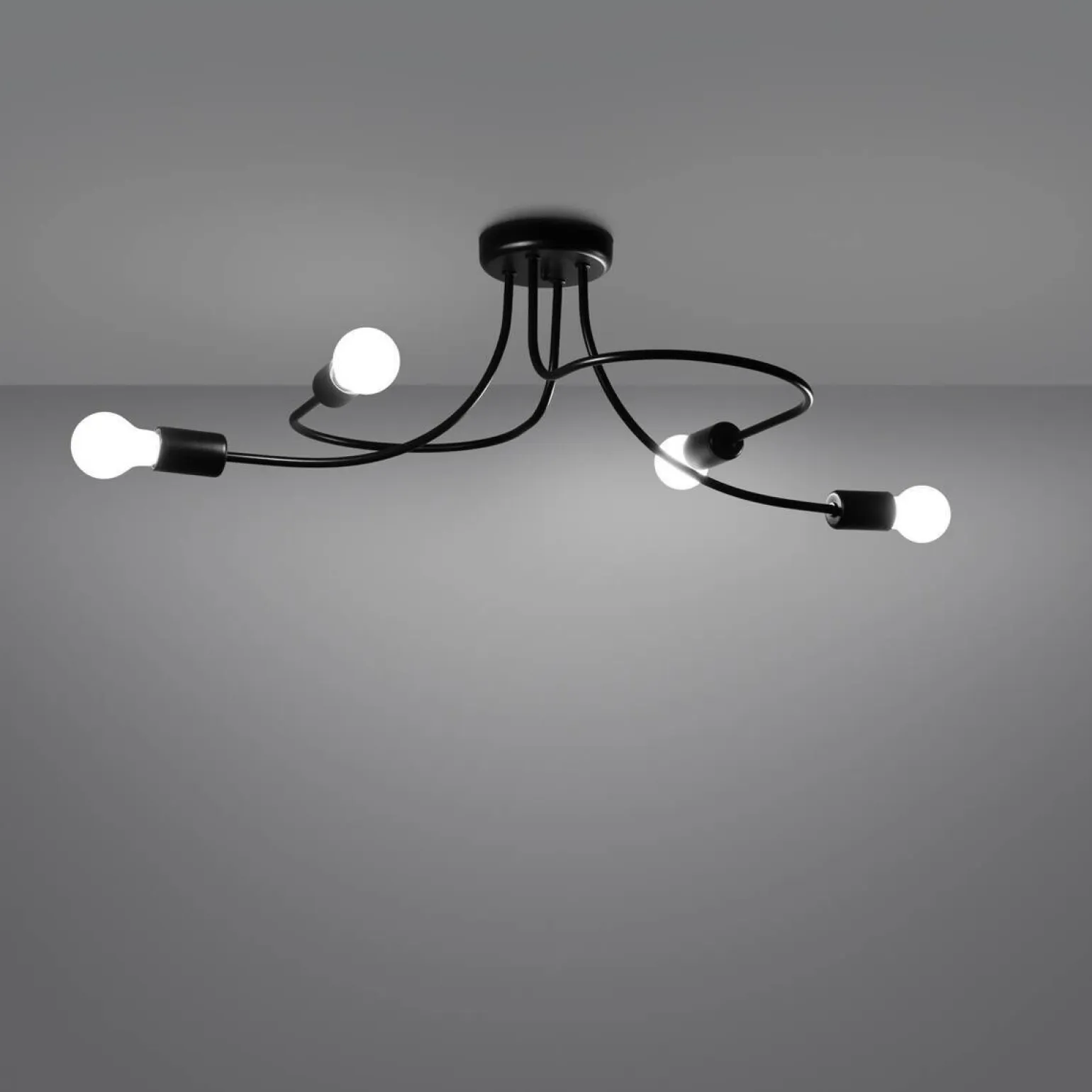 Żyrandol LEVAR 4 czarny (SL.1455) - Sollux Lighting