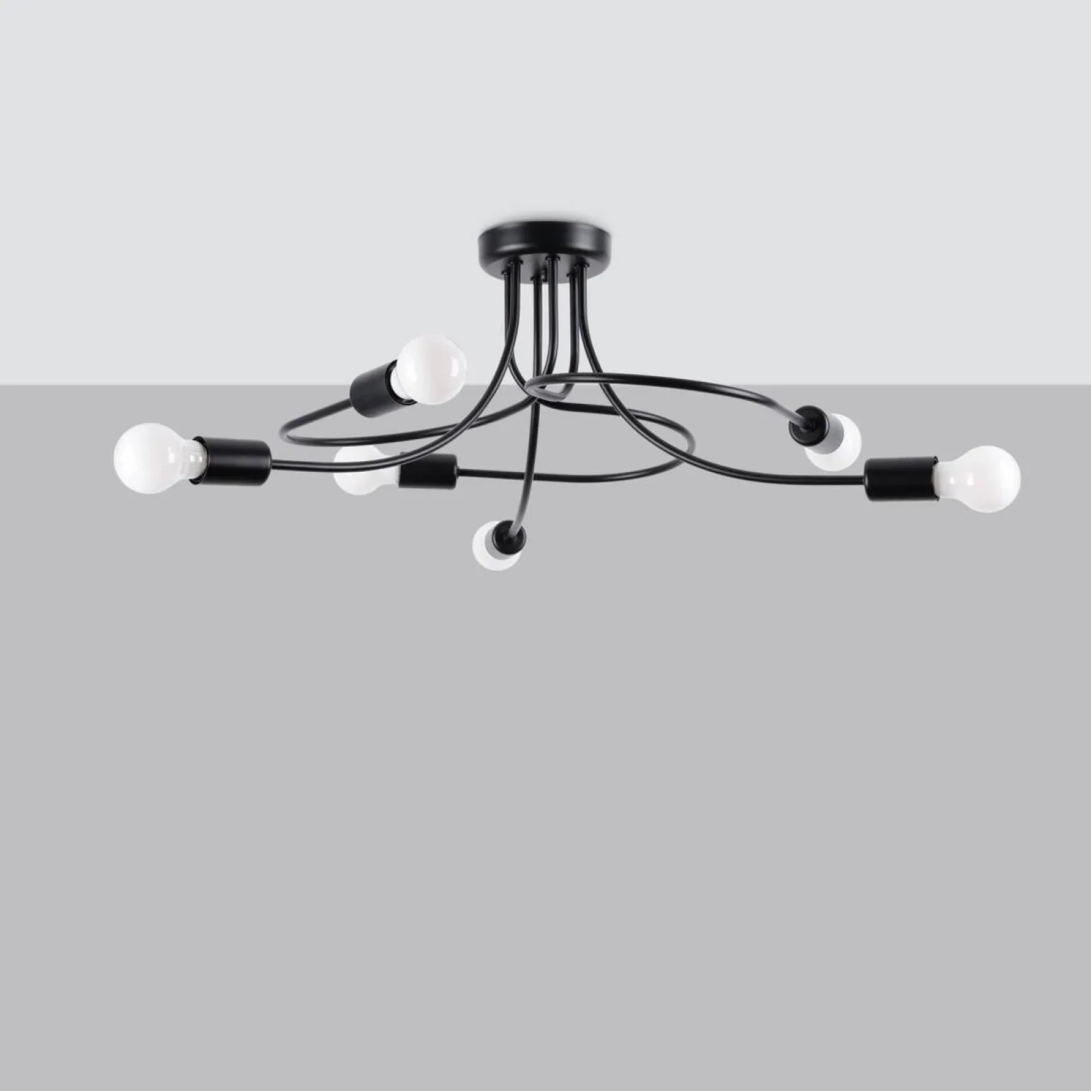 Żyrandol LEVAR 6 czarny (SL.1456) - Sollux Lighting