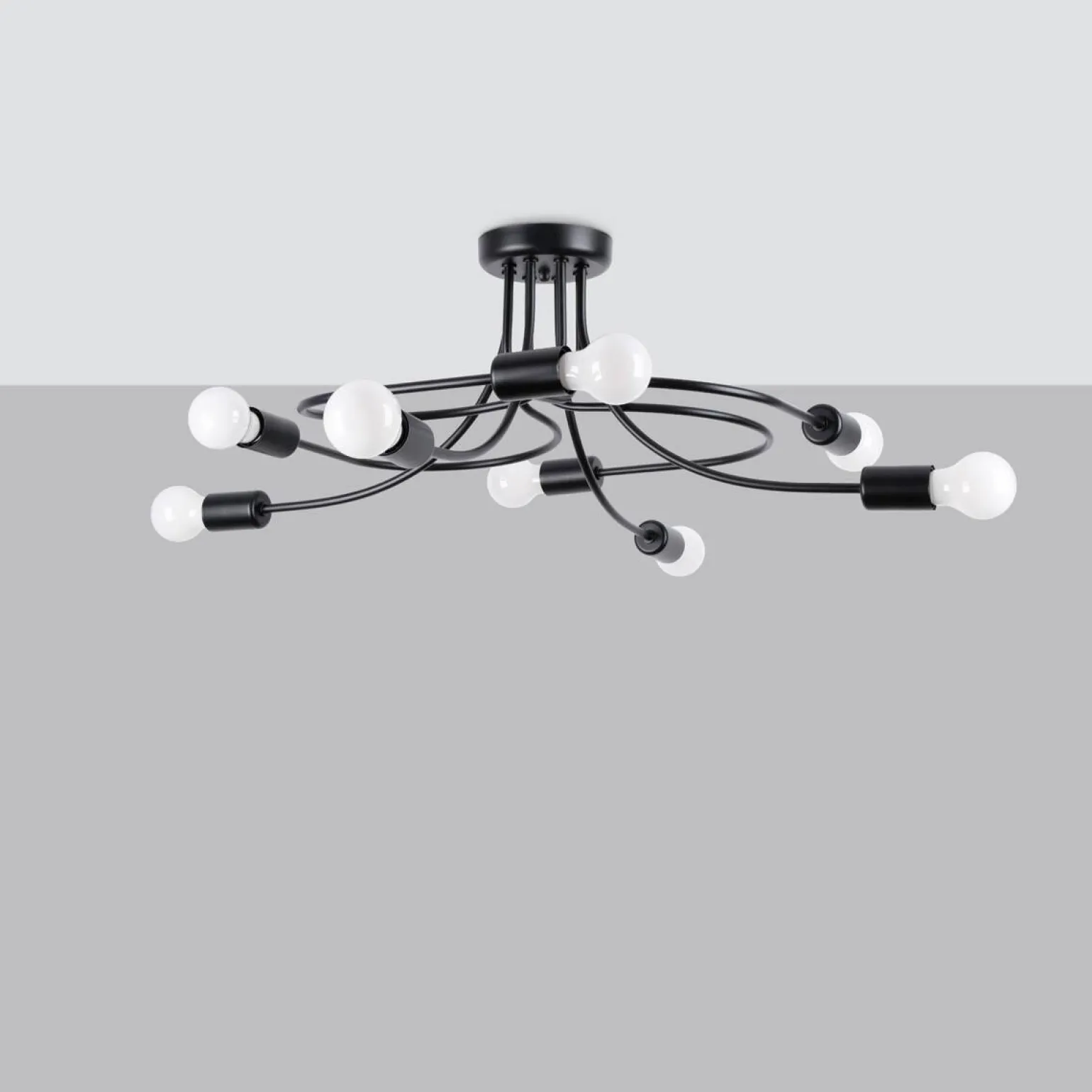 Żyrandol LEVAR 8 czarny (SL.1457) - Sollux Lighting