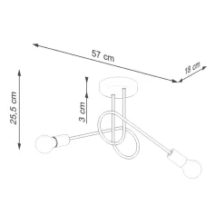Żyrandol LOOP 2 biały (SL.1471) - Sollux Lighting