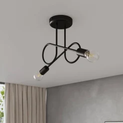 Żyrandol LOOP 2 czarny (SL.1472) - Sollux Lighting