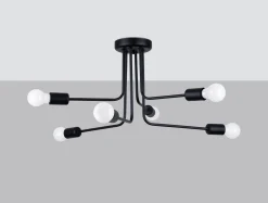 Żyrandol NORAH 6 czarny (SL.1452) - Sollux Lighting