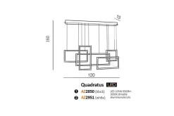 Żyrandol QUADRATUS WHITE (AZ2851) - Azzardo