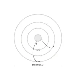 Żyrandol RIO 3 55/78/110 beżowy LED 4000K (TH.360) - Thoro Lighting