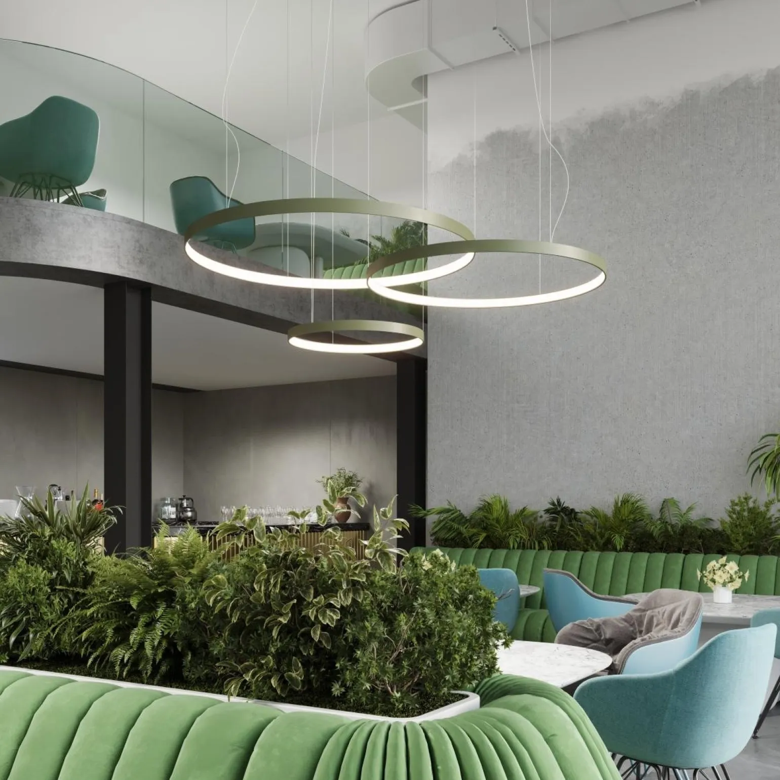 Żyrandol RIO 2 55/78 beżowy LED 3000K (TH.357) - Thoro Lighting