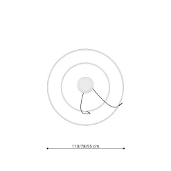 Żyrandol RIO 2 55/78 ochra czerwona LED 4000K (TH.403) - Thoro Lighting