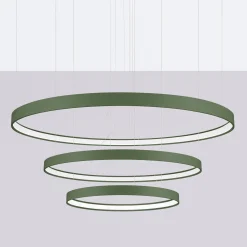 Żyrandol RIO 3 55/78/110 zielona oliwka LED 4000K (TH.382) - Thoro Lighting