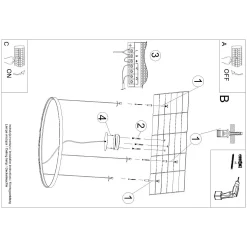 Żyrandol RIO 78 ochra czerwona LED 3000K (TH.396) - Thoro Lighting