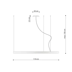 Żyrandol RIO 110 zielona oliwka LED 3000K (TH.375) - Thoro Lighting