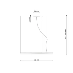 Żyrandol RIO 78 zielona oliwka LED 4000K (TH.377) - Thoro Lighting