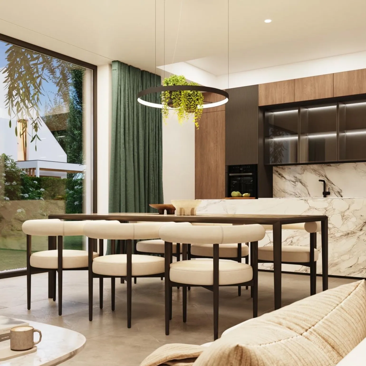 Żyrandol RIO BIO 110 czarny LED 4000K (TH.556) - Thoro Lighting