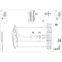 Żyrandol RIO BIO 78 czarny LED 4000K (TH.552) - Thoro Lighting