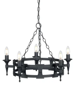 Żyrandol Saxon (SAX5-BLK) - Elstead Lighting
