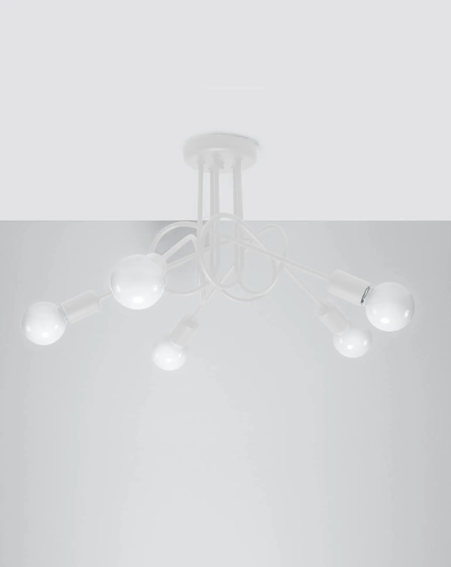 Żyrandol SUPEŁ 5 biały (SL.1432) - Sollux Lighting
