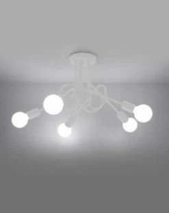 Żyrandol SUPEŁ 5 biały (SL.1432) - Sollux Lighting