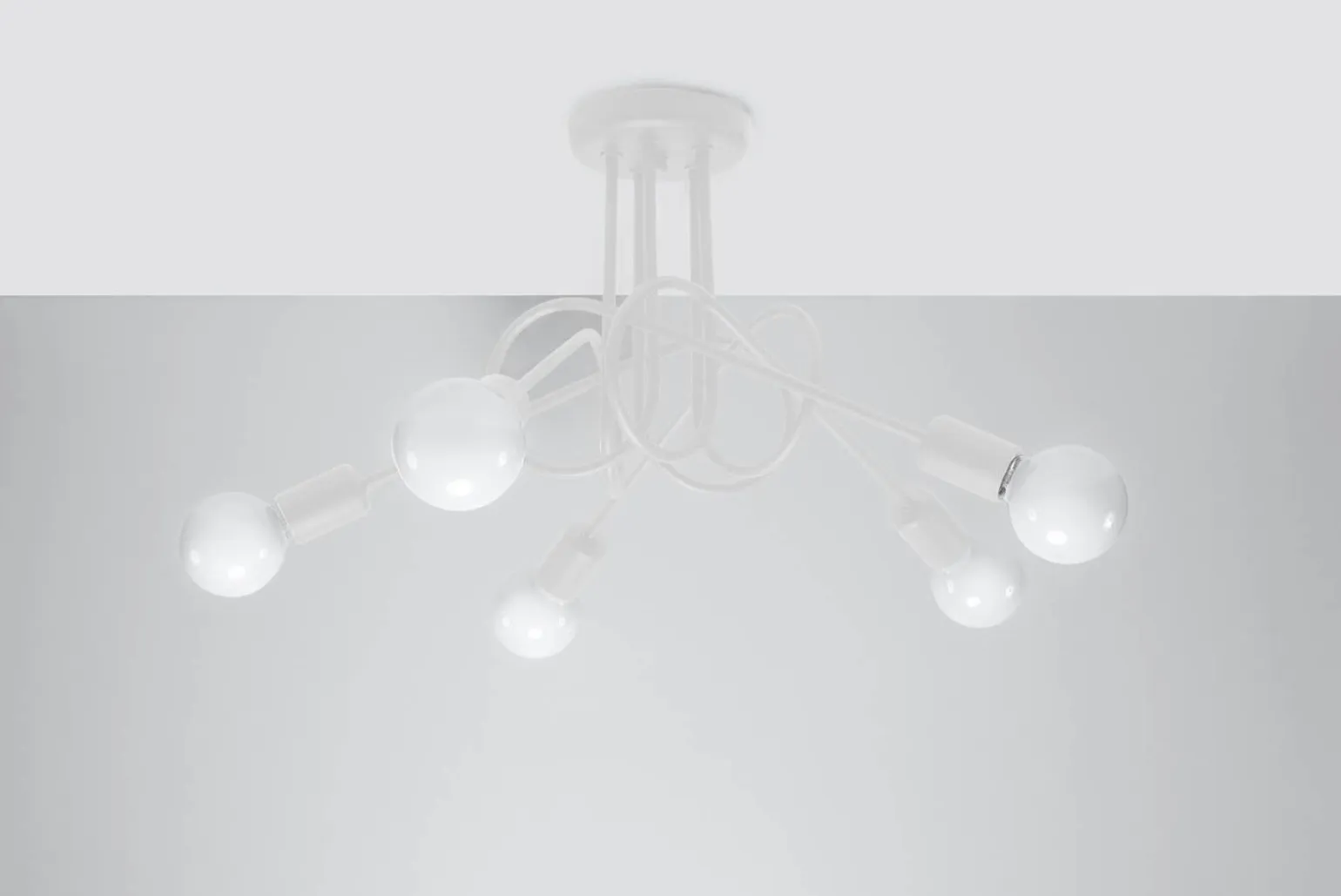 Żyrandol SUPEŁ 5 biały (SL.1432) - Sollux Lighting