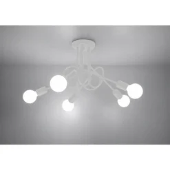 Żyrandol SUPEŁ 5 biały (SL.1432) - Sollux Lighting