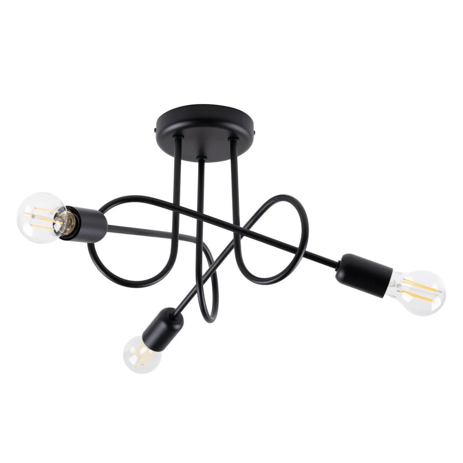 Żyrandol SUPEŁ 3 czarny (SL.1434) - Sollux Lighting