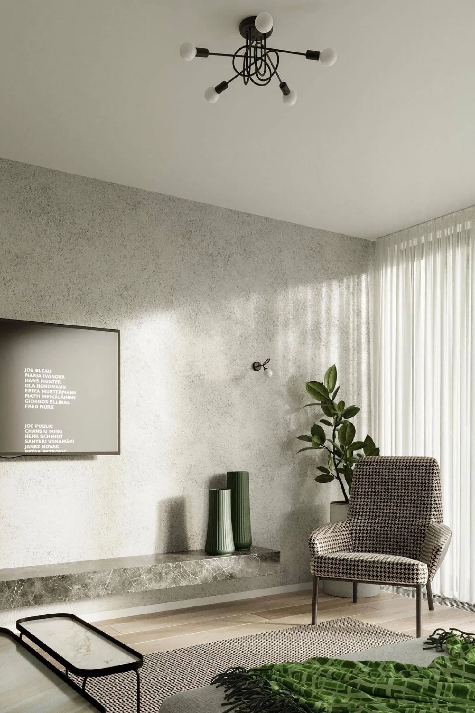 Żyrandol SUPEŁ 5 czarny (SL.1435) - Sollux Lighting