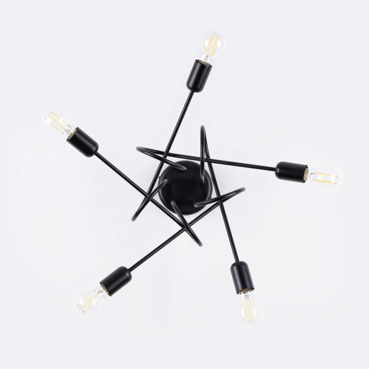 Żyrandol SUPEŁ 5 czarny (SL.1435) - Sollux Lighting