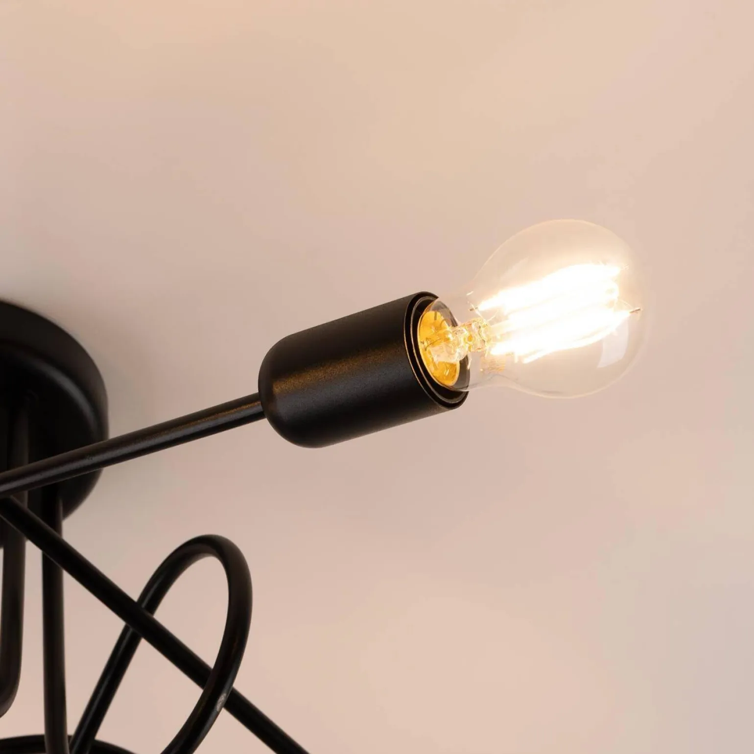 Żyrandol SUPEŁ 5 czarny (SL.1435) - Sollux Lighting