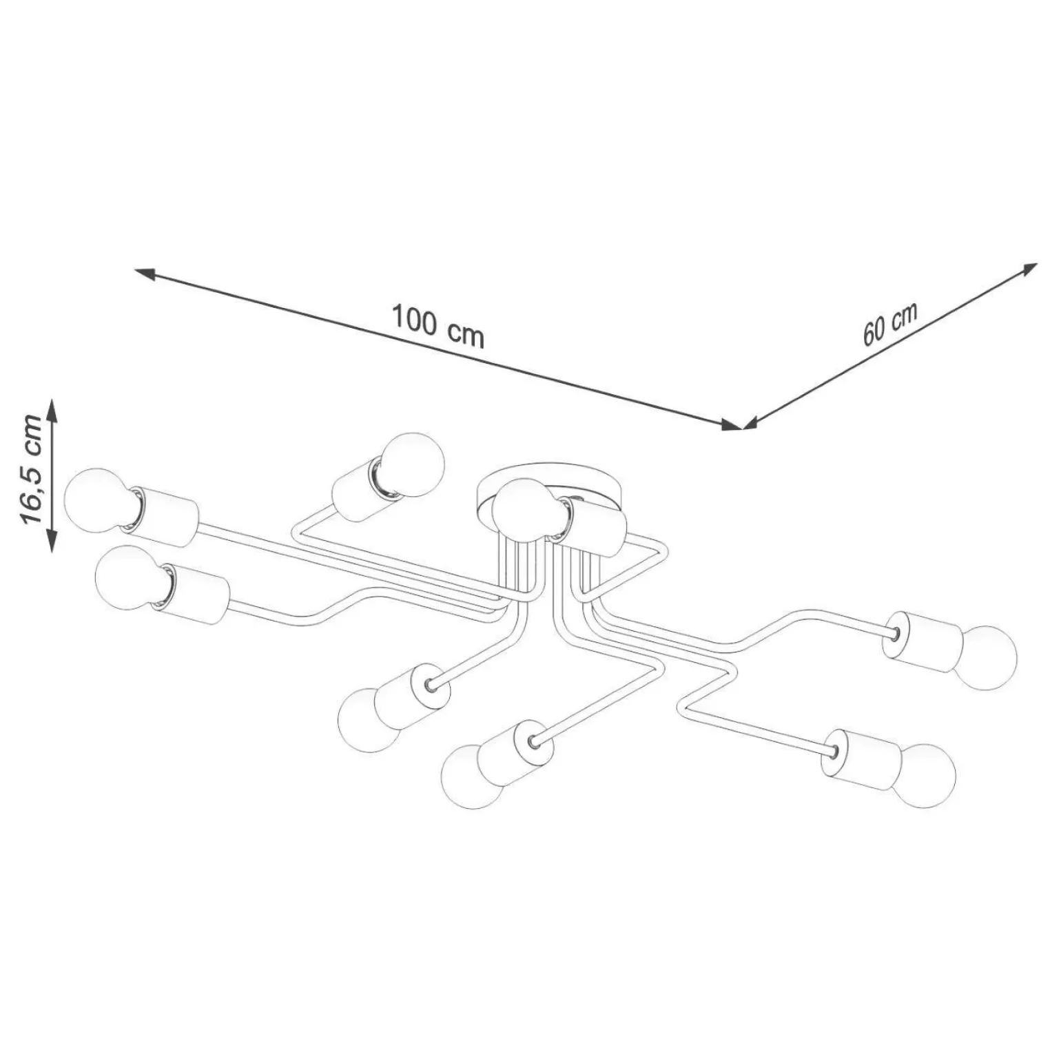 Żyrandol TIMBO 8 biały (SL.1667) - Sollux Lighting
